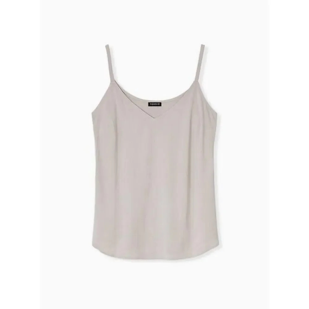Torrid Ava Rayon Slub Cami Brown Plus Size 2 Rayon Stretch Women’s
